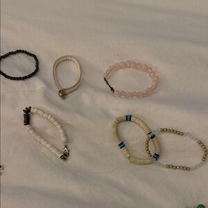 Set of Beaded and Shell Bracelets kids size